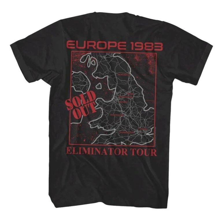 ZZ Top Elimination Europe Tour 1983 Men's T Shirt - Image 4