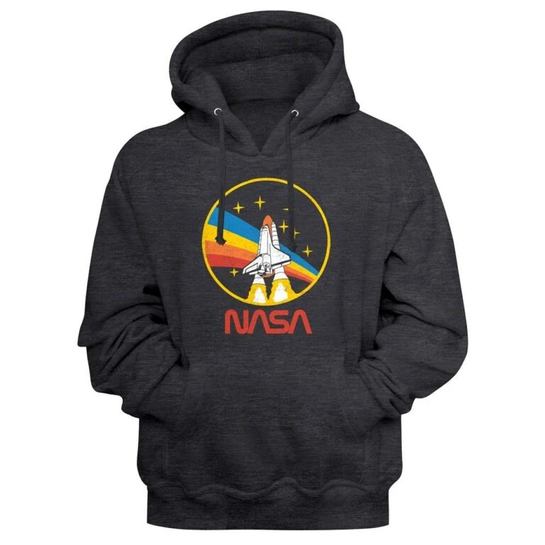 NASA Rocket over the Rainbow Men's Hoodie