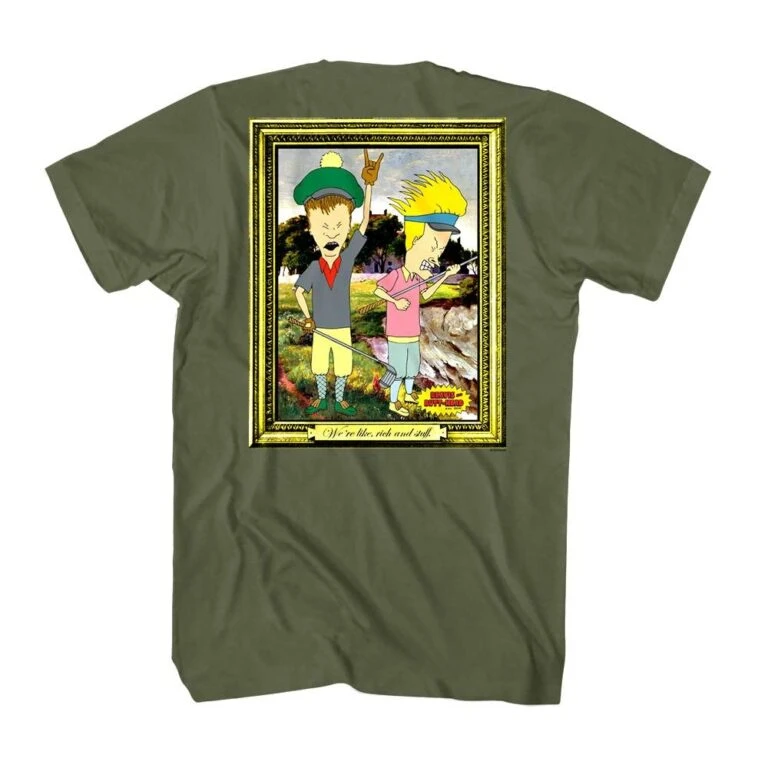 Beavis and Butthead Framed Painting Men's T Shirt - Image 4