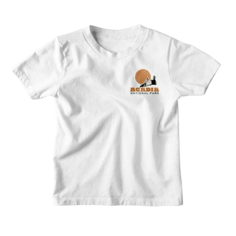 Acadia Lighthouse Bass Harbor Head Kids T Shirt