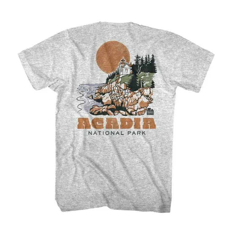 Acadia Bass Harbor Head Men's T Shirt - Image 4