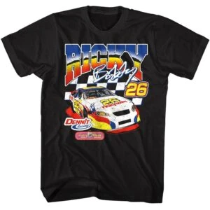 Talladega Nights Dennit Racing Black Car Men’s T Shirt