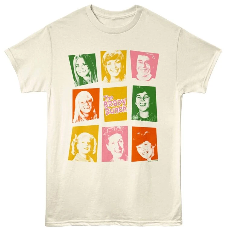 Brady Bunch Colorful Faces Men’s T Shirt
