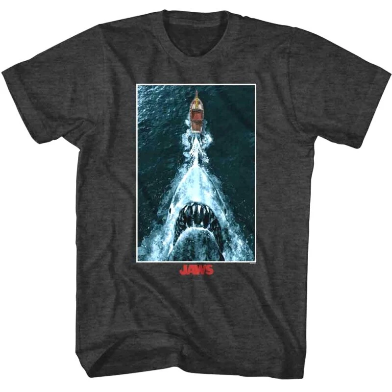 Jaws Shark Boat Chase Men’s T Shirt