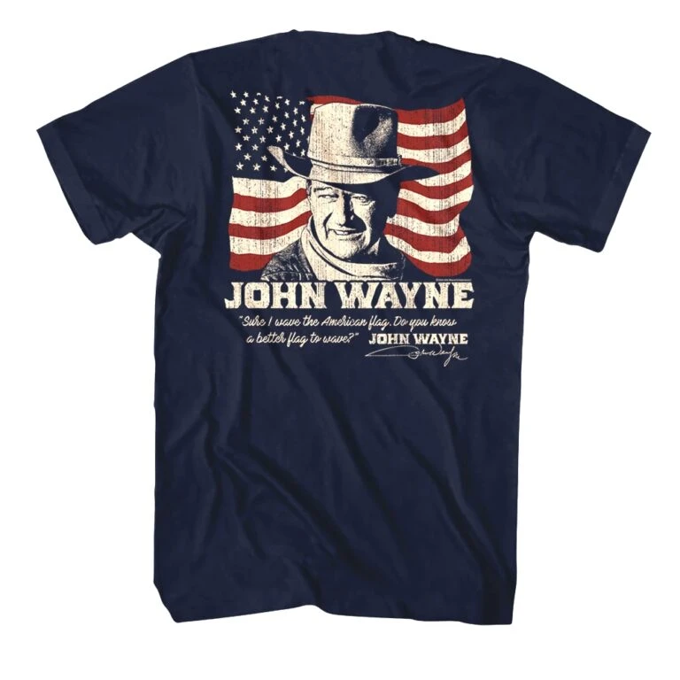John Wayne Wave the American Flag Men’s T Shirt