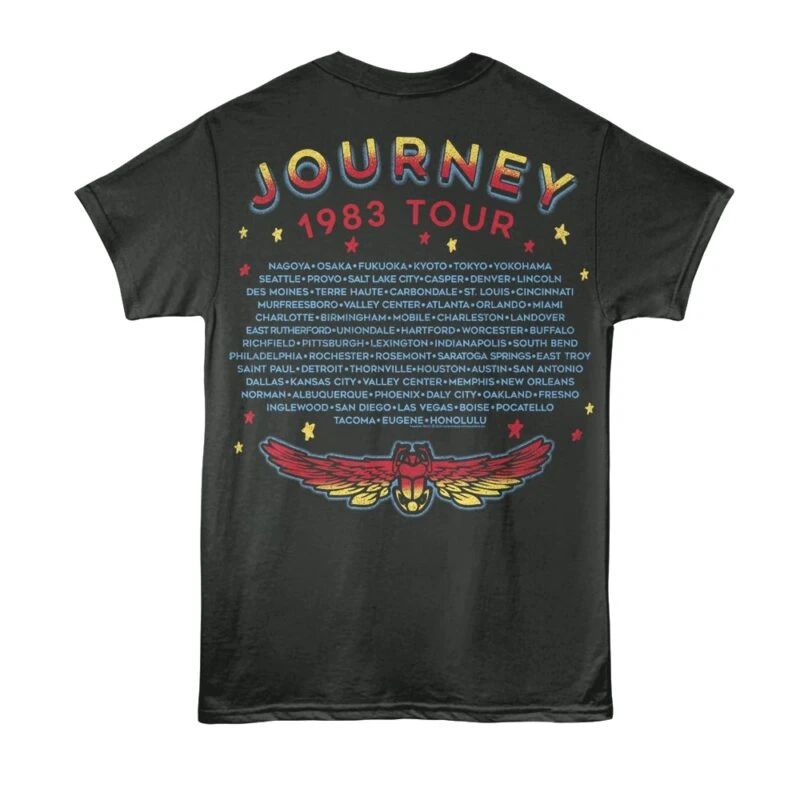 Journey Frontiers 1983 World Tour Cities Men’s T Shirt