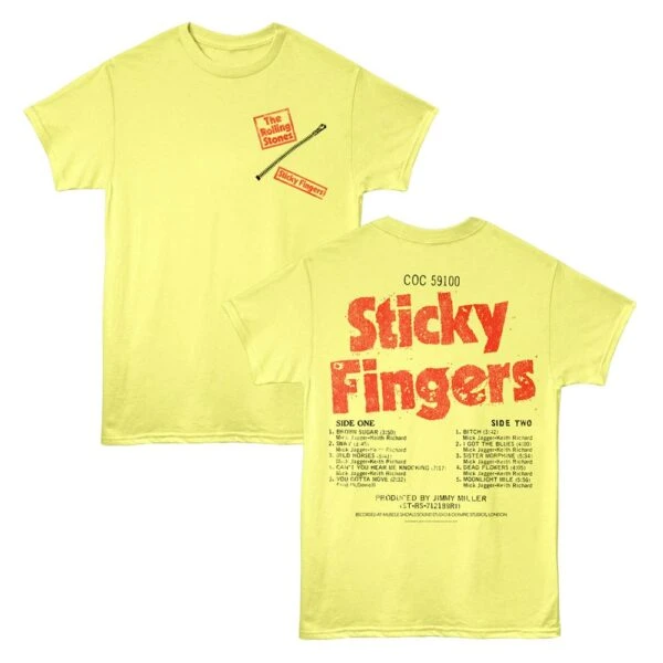 Rolling Stones Sticky Fingers Track List Men’s T Shirt