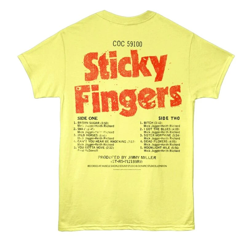 Rolling Stones Sticky Fingers Track List Men’s T Shirt