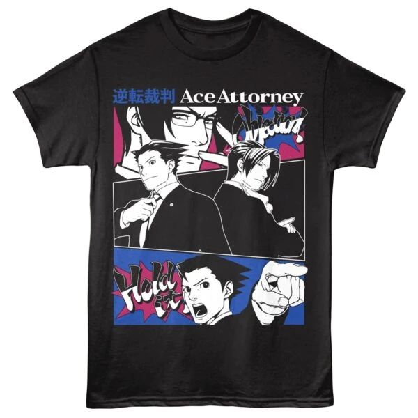 Ace Attorney Japanese Comic Strip Men’s T Shirt