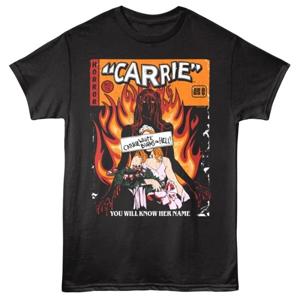 Carrie Horror Comic Cover Men’s T Shirt