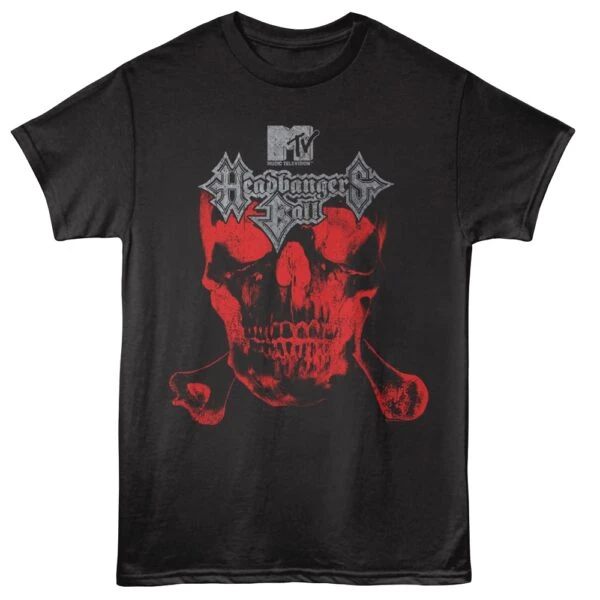 MTV Headbangers Ball Red Skull Men’s T Shirt
