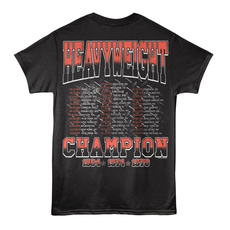 Muhammad Ali The Champ Fight Tour Men’s T Shirt back