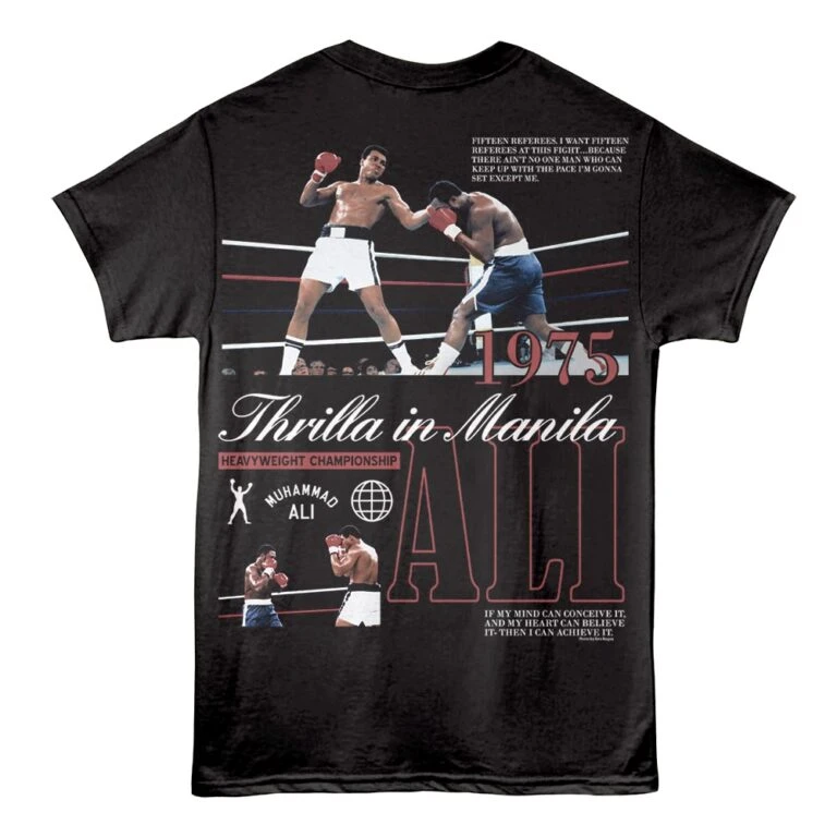 Muhammad Ali Thrilla in Manila Championship Men’s T Shirt back