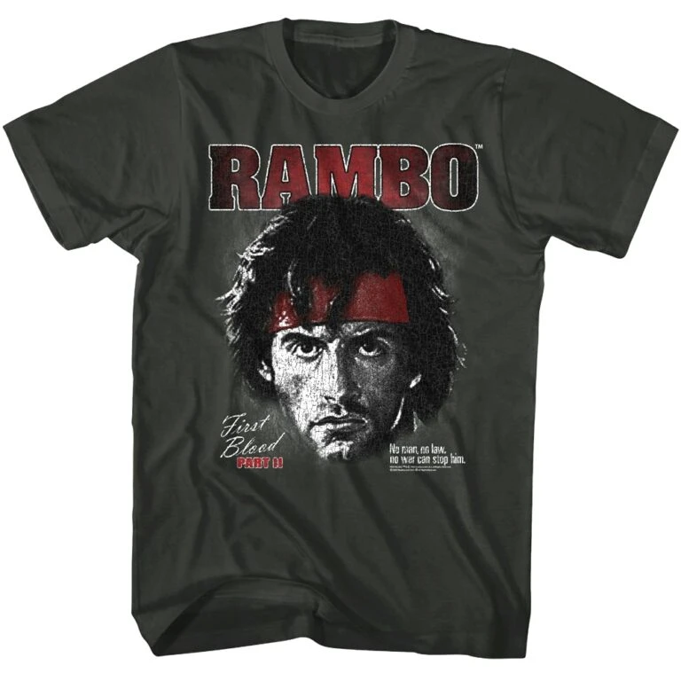 Rambo First Blood Part 2 Extreme Close-up Men’s T Shirt