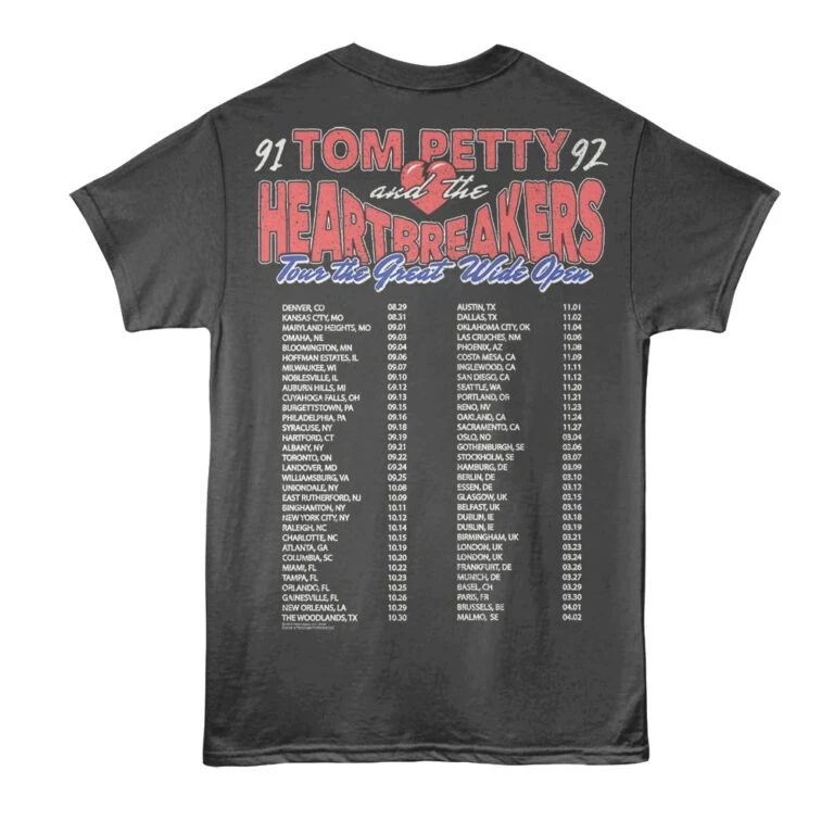 Tom Petty Into the Great Wide Open Tour 92 Men’s T Shirt