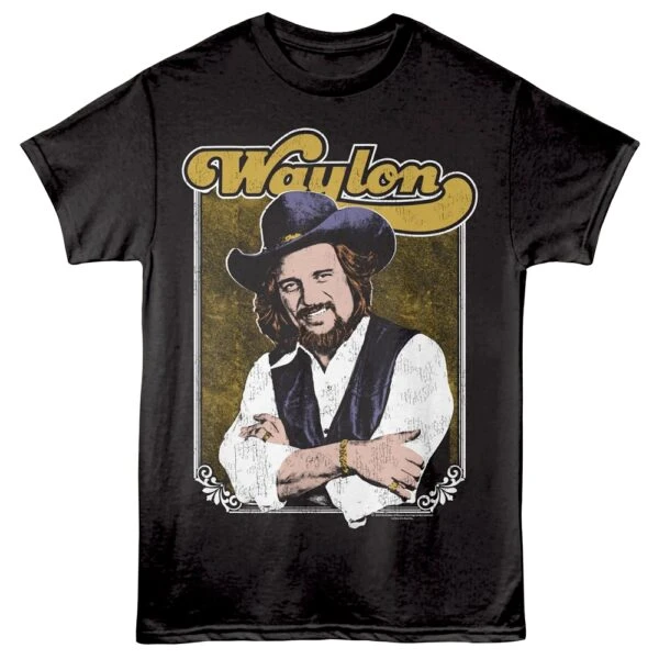 Waylon Jennings Vintage Portrait Men’s T Shirt