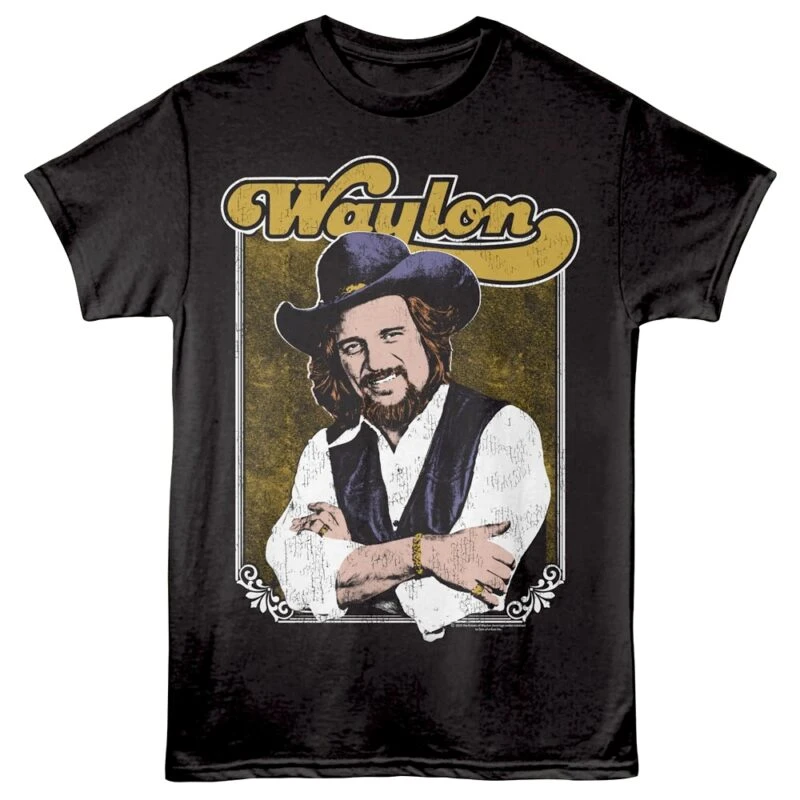 Waylon Jennings Vintage Portrait Men’s T Shirt
