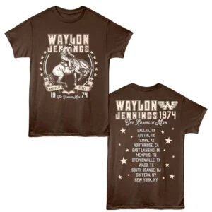 Waylon Jennings Ramblin Man Tour 1974 Men’s T Shirt