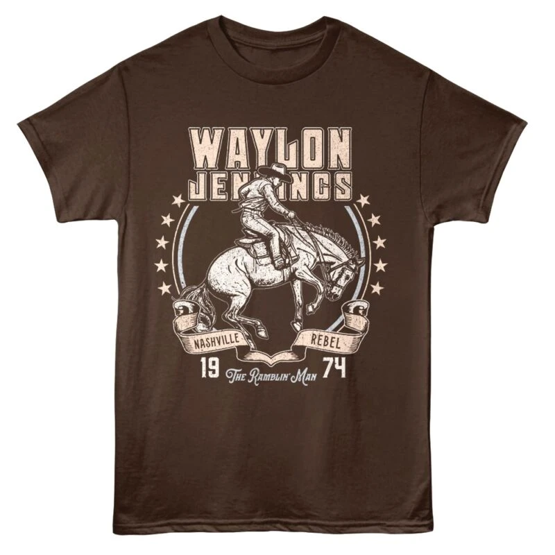Waylon Jennings Ramblin Man Tour 1974 Men’s T Shirt