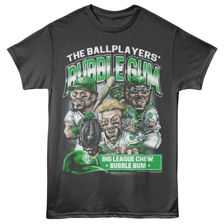 Big League Chew Ballplayers Gum Green Team Men's T Shirt