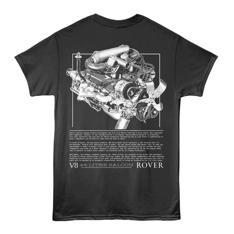 Rover V8 Saloon Engine Men's T Shirt