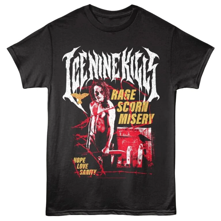 Ice Nine Kills The Crow Rage Scorn Misery Men's T Shirt