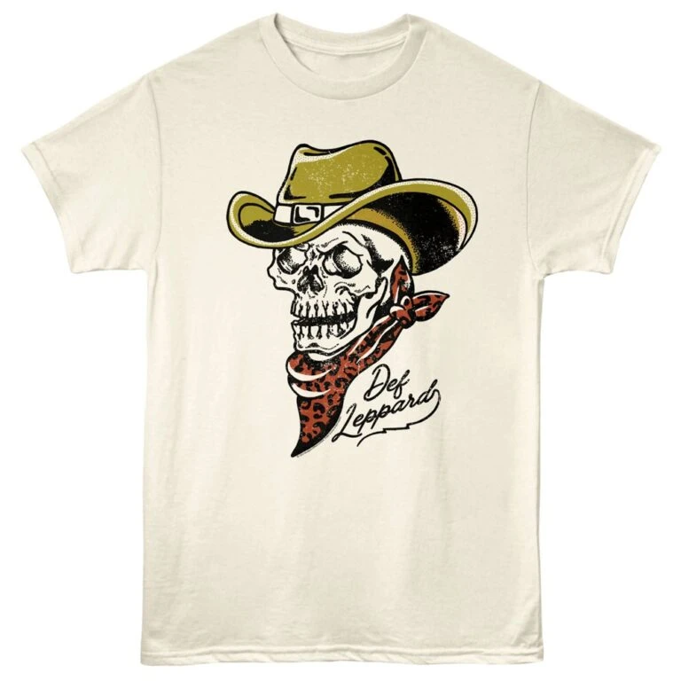 Def Leppard Cowboy Skull Men's T Shirt