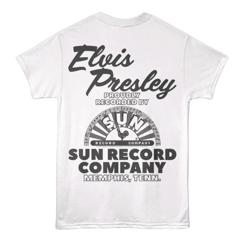 Elvis Presley proudly Recorded by Sun Records Men's T Shirt