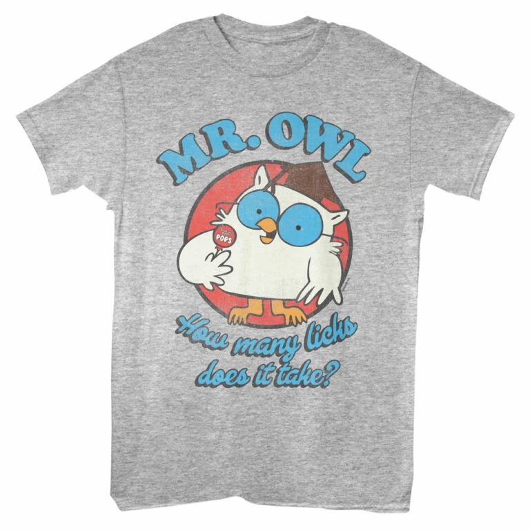 Tootsie Rolls How Many Licks Men's T Shirt Gray Heather