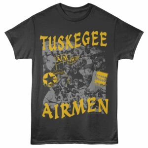 Tuskegee Airmen Aim High Men's T Shirt Charcoal