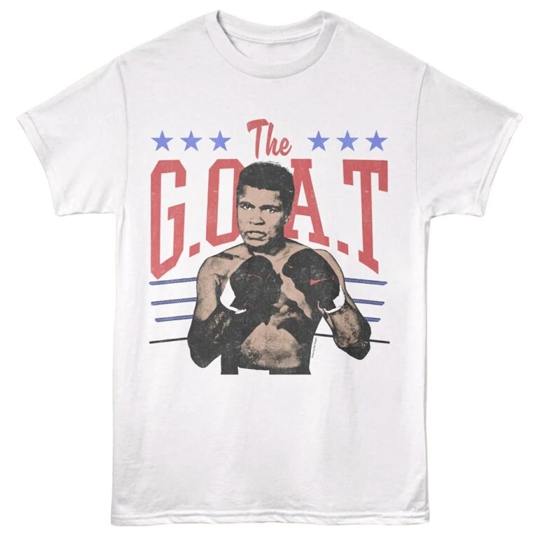 Muhammad Ali GOAT Stars Men's T Shirt White