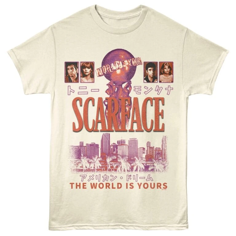 Scarface World is Yours Japanese Men's T Shirt Ivory