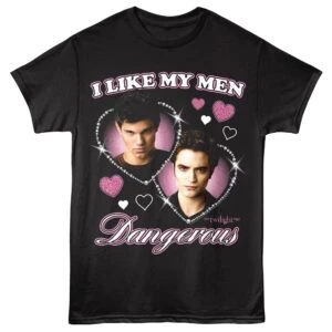 Twilight I Like my Men Dangerous Men's T Shirt Black