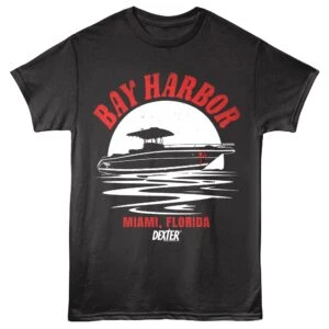 Dexter Slice of Life Boat Night Men's T Shirt Black