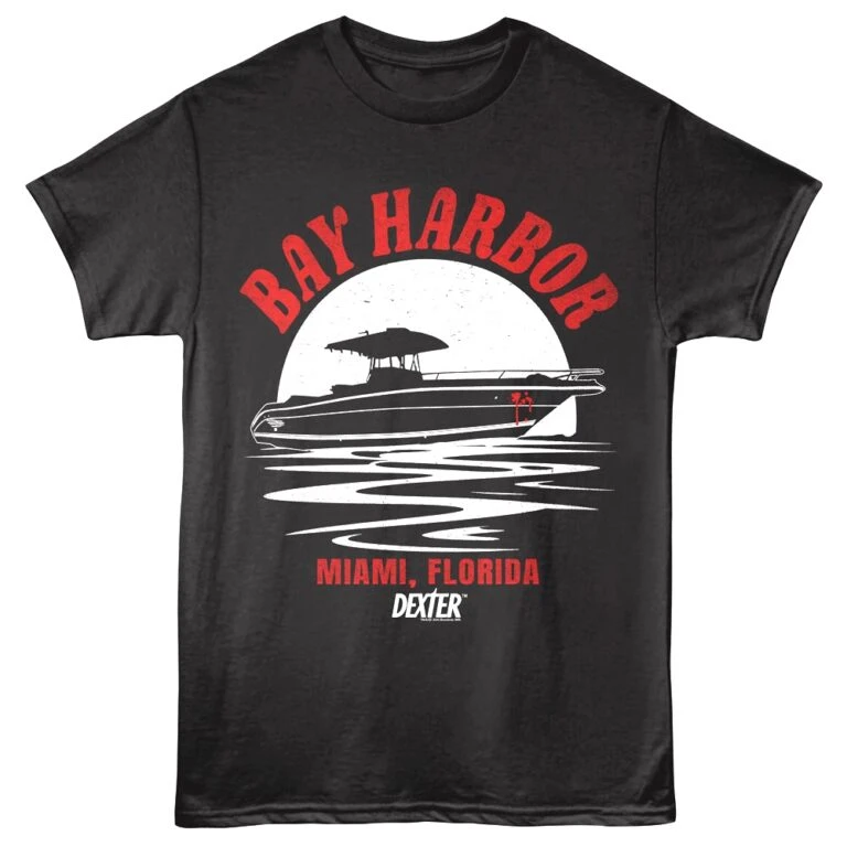 Dexter Slice of Life Boat Night Men's T Shirt Black